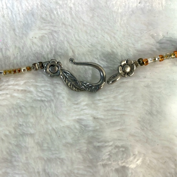 Goldstone necklace and dangle earring set. - Picture 4 of 7